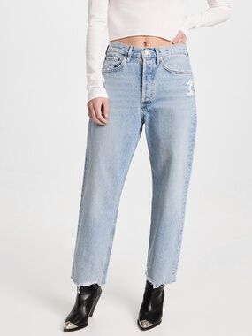 Agolde 90's crop mid rise Straight Jeans color Nerve  size 27